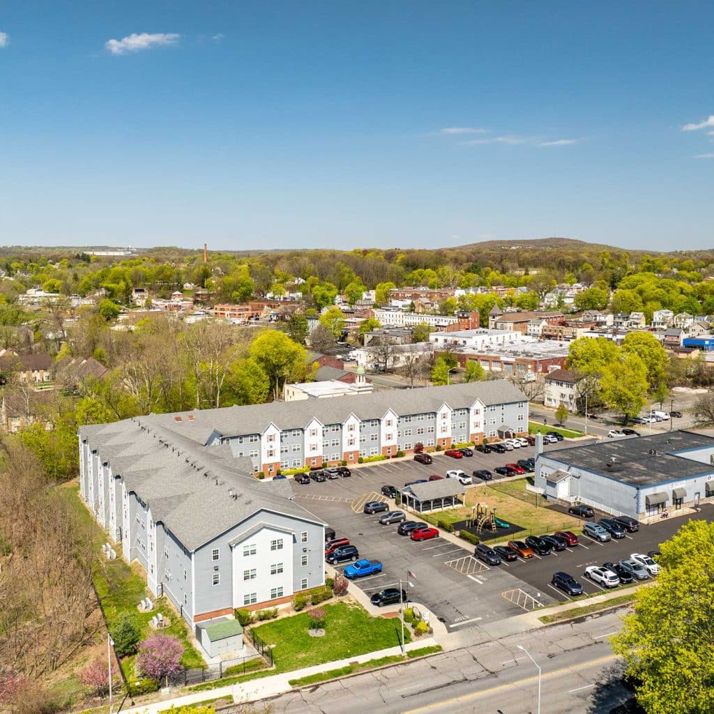 Newburgh NY Independence Square Aerial View